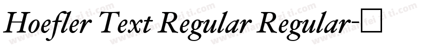 Hoefler Text Regular Regular字体转换